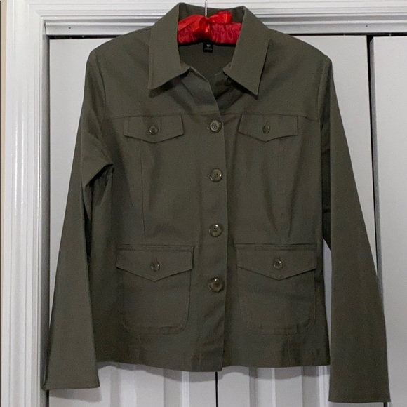 Briggs New York Jackets & Blazers - Olive green jacket, sz 10 like new!